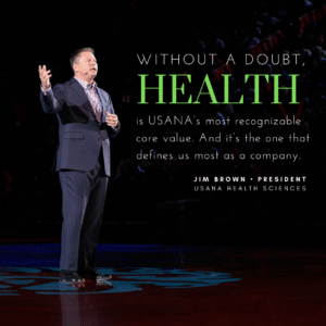 USANA President Jim Brown speaking about the importance of health.