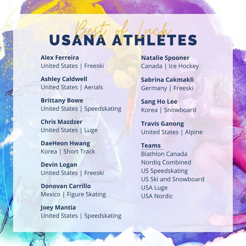 USANA Athletes - List of Competitors